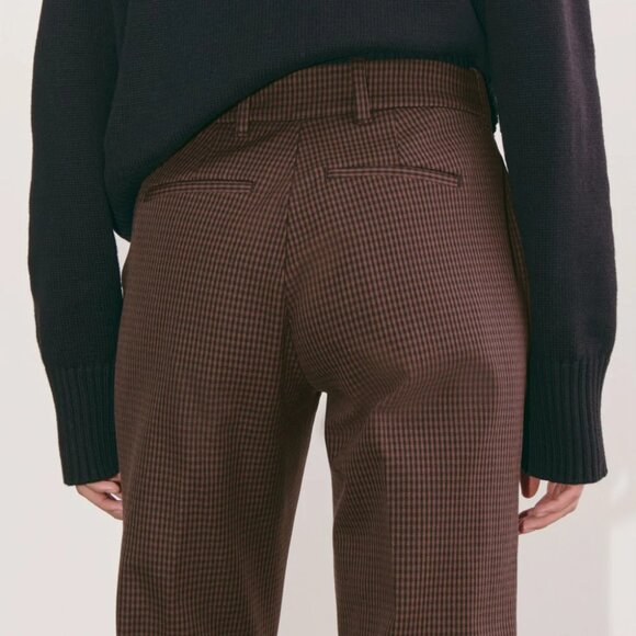 Sz10 Everlane Brown Black Houndstooth Flare Pants - *BNWT* - Picture 15 of 16